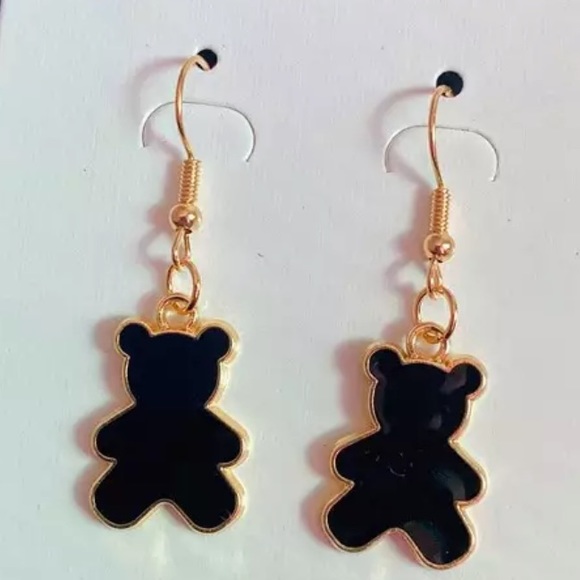 Gold Filled Teddy Bear Earrings - Picture 1 of 4